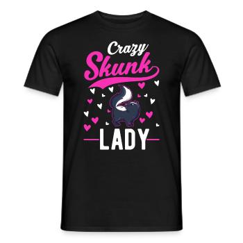Crazy Skunk lady Stinktier - Männer T-Shirt - Schwarz - Vorne - AI Model Male 178 light (178cm)