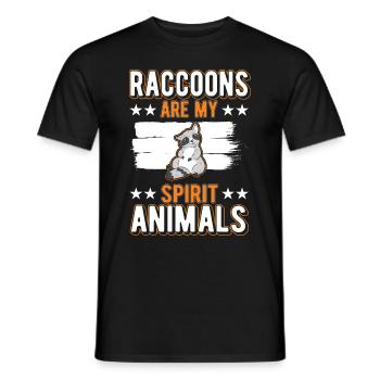 Waschbär Spirit Animal Raccoon - Männer T-Shirt - Schwarz - Vorne - AI Model Male 178 light (178cm)