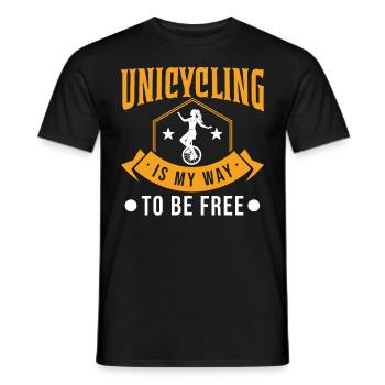 Unicycle Gift Unicycle Rider - T-shirt homme - noir - Devant - AI Model Male 178 light (178cm)