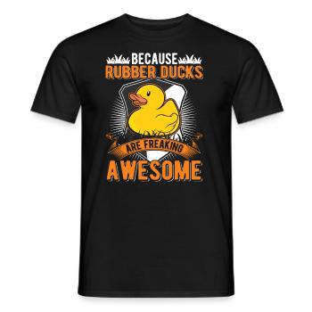 Cadeau Canard en caoutchoucQuietscheente Canard de bain - T-shirt homme - noir - Devant - AI Model Male 178 light (178cm)