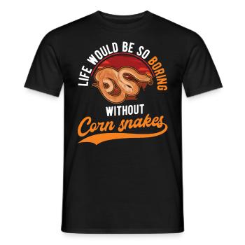 Corn Snake Cadeau Corn Snake - T-shirt homme - noir - Devant - AI Model Male 178 light (178cm)