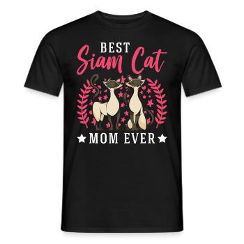 Siamkatzen Mama Siam Cat Mom - Männer T-Shirt - Schwarz - Vorne - AI Model Male 178 light (178cm)