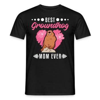 Murmeltier Mama Groundhog Mom Woodchuck - Männer T-Shirt - Schwarz - Vorne - AI Model Male 178 light (178cm)