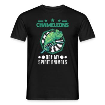 Chamäleon Spirit Animal Caméléon - T-shirt homme - noir - Devant - AI Model Male 178 light (178cm)