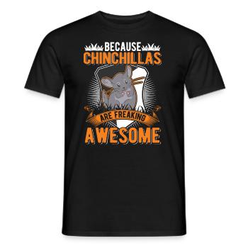Parce que les chinchillas sont impressionnants - T-shirt homme - noir - Devant - AI Model Male 178 light (178cm)