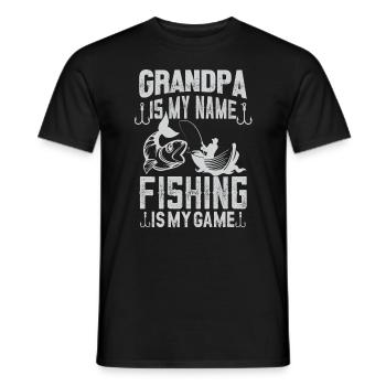 Grand-père Fishing est mon nom - T-shirt homme - noir - Devant - AI Model Male 178 light (178cm)