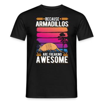 Parce que les tatous sont des tatous géniaux effrayants - T-shirt homme - noir - Devant - AI Model Male 178 light (178cm)