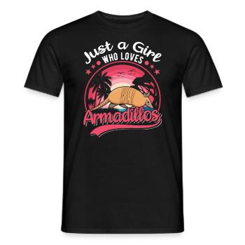 Armadillo Girl Armadillo - Men's T-Shirt - black - Front - AI Model Male 178 light (178cm)