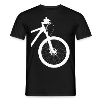 Bicycle Bike MTB Cycling Trial Downhill - Men's T-Shirt - black - Front - AI Model Male 178 light (178cm)