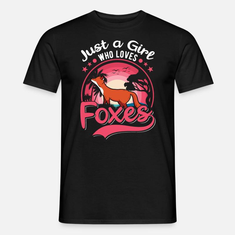 Fuchs Mädchen Geschenk - Männer T-Shirt - Schwarz
