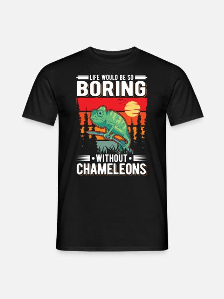 Chameleon Gift Chameleon - Men's T-Shirt - black