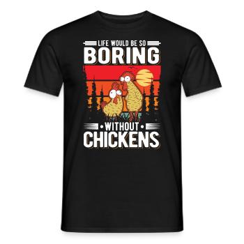 Poulailler de producteur de cadeaux de poulet - T-shirt homme - noir - Devant - AI Model Male 178 light (178cm)