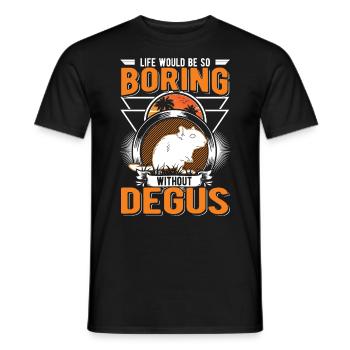 La vie serait si ennuyeuse sans Degus - T-shirt homme - noir - Devant - AI Model Male 178 light (178cm)