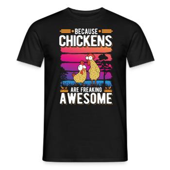 Chicken Farmer Chicken Coop - Men's T-Shirt - black - Front - AI Model Male 178 light (178cm)