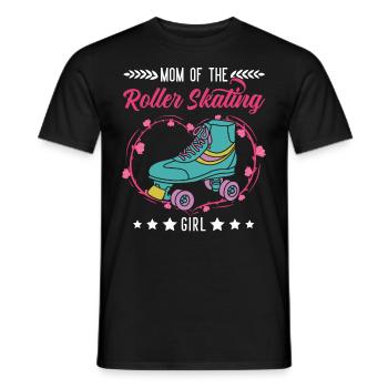 Rollschuh Mädchen Mama Rollkunstlauf - Männer T-Shirt - Schwarz - Vorne - AI Model Male 178 light (178cm)