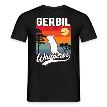 Gerbil Flüsterer Gerbil Whisperer Rennmaus - Männer T-Shirt - Schwarz - Vorne - AI Model Male 178 light (178cm)