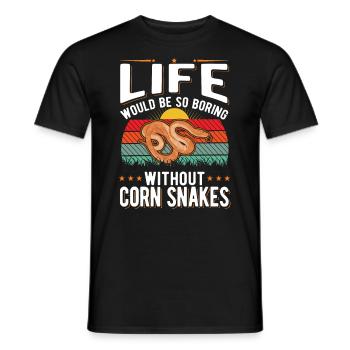 Corn Snake Cadeau Corn Snake - T-shirt homme - noir - Devant - AI Model Male 178 light (178cm)