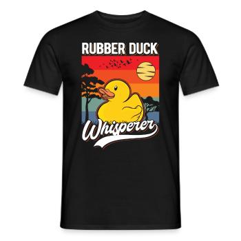 Gummienten Flüsterer Rubber Duck Whisperer - T-shirt homme - noir - Devant - AI Model Male 178 light (178cm)
