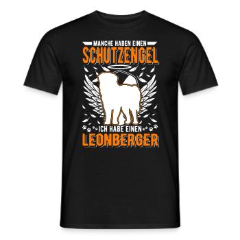 Leonberger Schutzengel - Männer T-Shirt - Schwarz - Vorne - AI Model Male 178 light (178cm)