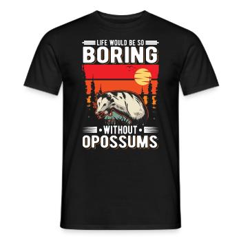 La vie serait si ennuyeuse sans les opossums - T-shirt homme - noir - Devant - AI Model Male 178 light (178cm)
