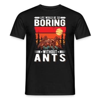 Ants Gift Ant Farm Anthill - Men's T-Shirt - black - Front - AI Model Male 178 light (178cm)