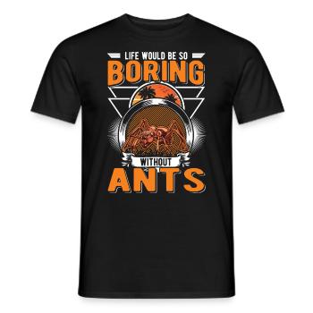 Ants, ant farm, anthill, fire ants - Men's T-Shirt - black - Front - AI Model Male 178 light (178cm)