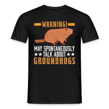 Murmeltier Geschenk Groundhog Day Woodchuck - Männer T-Shirt - Schwarz - Vorne - AI Model Male 178 light (178cm)