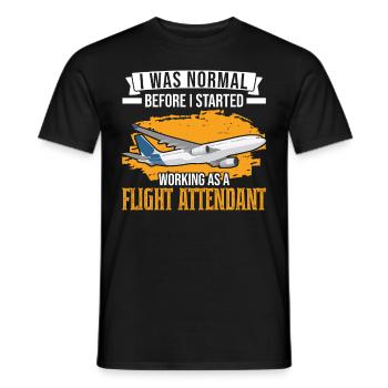 Flight Attendant Gift Flight Attendant - Men's T-Shirt - black - Front - AI Model Male 178 light (178cm)