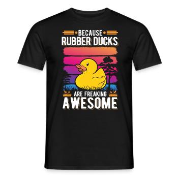 canard en caoutchouc cadeau canard en caoutchouc canard en caoutchouc - T-shirt homme - noir - Devant - AI Model Male 178 light (178cm)
