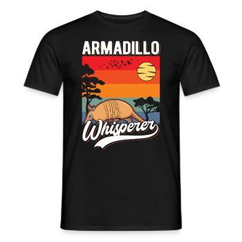 Gürteltier Flüsterer Armadillo Whisperer - Men's T-Shirt - black - Front - AI Model Male 178 light (178cm)