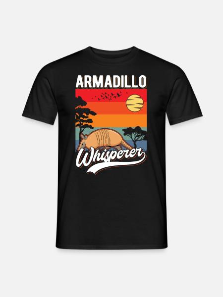 Gürteltier Flüsterer Armadillo Whisperer - Men's T-Shirt - black