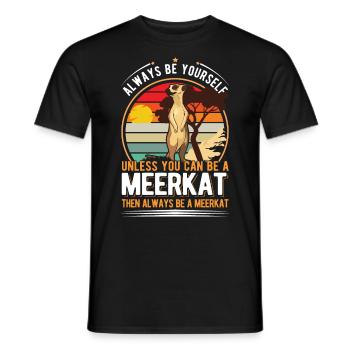 Suricate Cadeau Suricate Suricate - T-shirt homme - noir - Devant - AI Model Male 178 light (178cm)