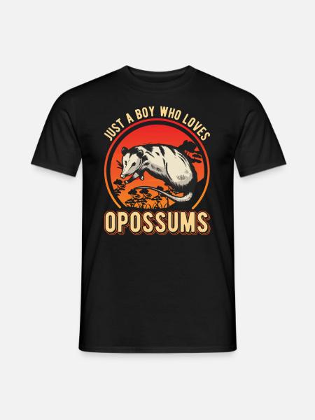 Opossum Junge Possum Beutelratte - Männer T-Shirt - Schwarz