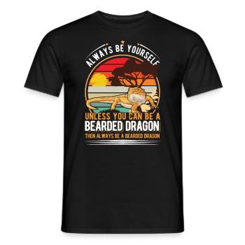 Bearded Dragon Gift Bearded Dragon - Men's T-Shirt - black - Front - AI Model Male 178 light (178cm)