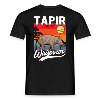 Tapir Whisperer Tapir Flüsterer - Männer T-Shirt - Schwarz - Vorne - AI Model Male 178 light (178cm)