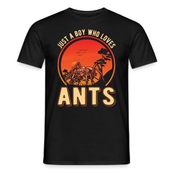 Ants Young anthills Fire ants - Men's T-Shirt - black - Front - AI Model Male 178 light (178cm)