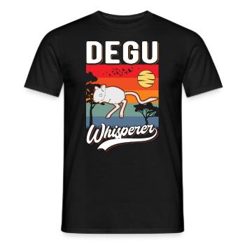 Degu Flüsterer Degu Whisperer - Männer T-Shirt - Schwarz - Vorne - AI Model Male 178 light (178cm)