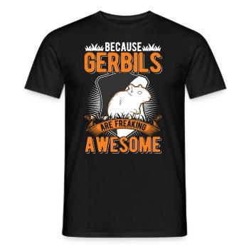 Gerbil Gift Racing Rat Germesau - Men's T-Shirt - black - Front - AI Model Male 178 light (178cm)