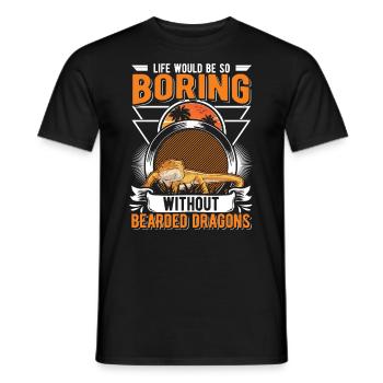 Dragon barbu Cadeau Dragon barbu - T-shirt homme - noir - Devant - AI Model Male 178 light (178cm)