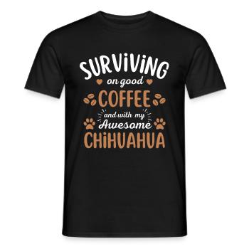 Chihuahua Kaffee Hund Cafe - Männer T-Shirt - Schwarz - Vorne - AI Model Male 178 light (178cm)