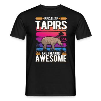 Because Tapirs are freaking awesome - Männer T-Shirt - Schwarz - Vorne - AI Model Male 178 light (178cm)