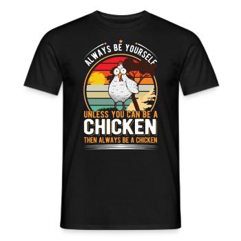 Poulailler de producteur de cadeaux de poulet - T-shirt homme - noir - Devant - AI Model Male 178 light (178cm)
