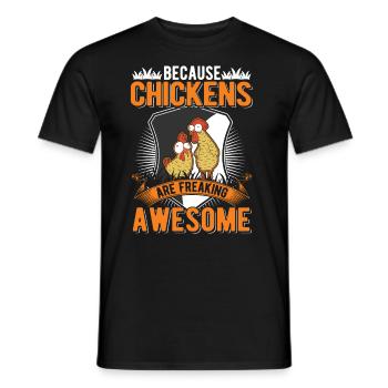 Chicken Farmer Chicken Coop - Men's T-Shirt - black - Front - AI Model Male 178 light (178cm)