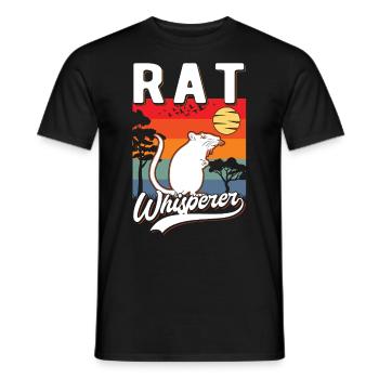 Rattenflüsterer Ratte Geschenk - Männer T-Shirt - Schwarz - Vorne - AI Model Male 178 light (178cm)