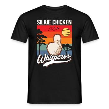 Seidenhuhn Flüsterer Silkie Chicken Whisperer - Männer T-Shirt - Schwarz - Vorne - AI Model Male 178 light (178cm)