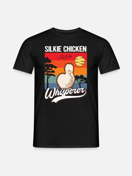 Seidenhuhn Flüsterer Silkie Chicken Whisperer - Männer T-Shirt - Schwarz