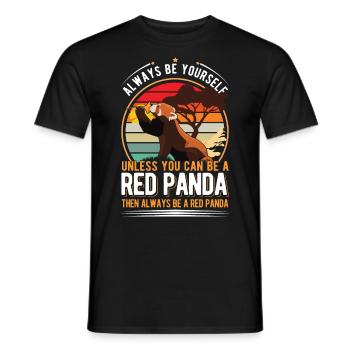 Roter Panda Geschenk Red Panda - Männer T-Shirt - Schwarz - Vorne - AI Model Male 178 light (178cm)