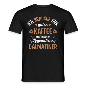 Dalmatiner Kaffee Hund Cafe - Männer T-Shirt - Schwarz - Vorne - AI Model Male 178 light (178cm)