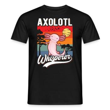 Axolotl Whisperer Axolotl Whisperer Tail Lurch - Men's T-Shirt - black - Front - AI Model Male 178 light (178cm)