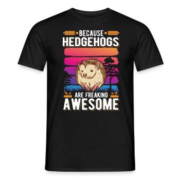 Parce que les hérissons sont effrayants Igel - T-shirt homme - noir - Devant - AI Model Male 178 light (178cm)